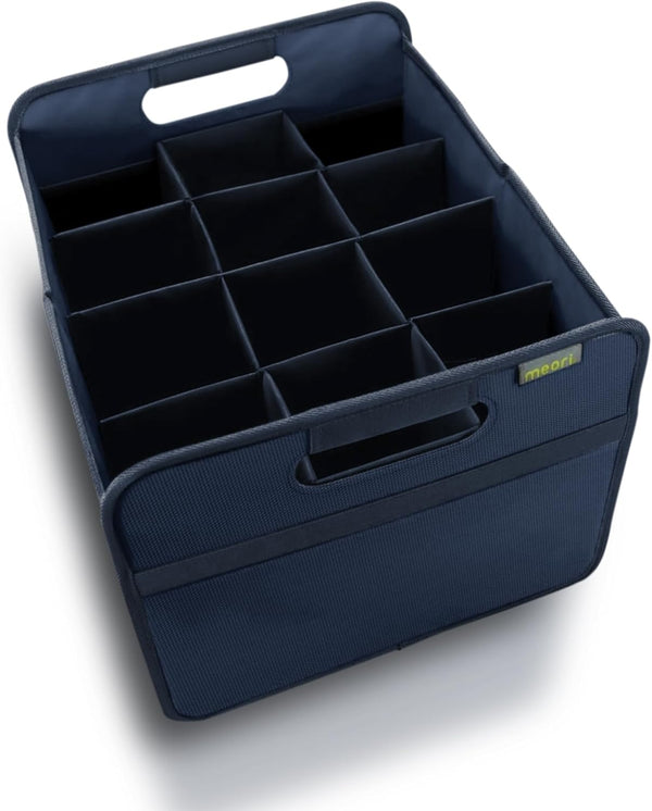meori Marine Foldable Wine Carrier 12 Blue Protects Carry Glassware Liquor Storage