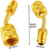 Wadoy R410a Adapter for Mini Split HVAC System, 5/16" Female Quick Couplers x 1/4" Male Flare