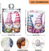 Gnomes Pink 2PC Airtight Transparent Plastic Storage Jar - Food Storage Container for Herbs, Tea, and More