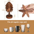 Set Yuoyar Coasters, Wooden Tree-Shaped sapele Wood Drink Coasters for Coffee Table, Kitchen Table Decor