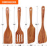 Best Wooden Spatula for Cooking, Teak Wood Utensil Set of 4 for Baking, Mixing, Scraping, Flipping