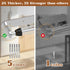 Swaitee Magnetic Paper Towel Holder for Fridge - No Drill, One Hand Tear with Ratchet Mechanism, Silver, Self-Adhesive