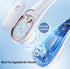 Portable Bladeless Neck Fan - USB Rechargeable 4000mAh Battery Operated, 360° Cooling for Women and Men