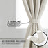 52 63 Inch Set 2 Deconovo Beige Curtains for Living Room, Thermal Insulated Soundproof Drapes with Wave Dot Silver