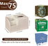 PU Leather Square Tissue Box Cover, Multi-Functional Holder for Tissue and Remote Control Storage