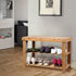 PUPL 3 11.2inchD 27.5inchW 17.9inchH Tier Bamboo Shoe Bench, Entryway Bench Shoe Rack Organizer for Bedroom Living Room