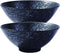 Japanese Ramen Bowls Set of 2, Large 8 Inch - Retro Ceramic Bowls for Dessert, Snack, Cereal, Soup, Noodle, Rice