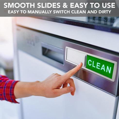 Premium Clean Dirty Dishwasher Magnet - Heavy Duty Sign with Optional Stickers (Red & Green)