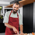 Avalon Kitchen 100% Premium Chef Apron - Waterdrop Resistant Polyester Adjustable Kitchen Aprons for Men Bulk Aprons