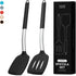 Home Hero Silicone Spatula Set - Ergonomic Handles, High Heat Resistant Kitchen Utensils Set, BPA Free, Black