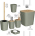 Set Set, 6PC Set, Sets Clara Clark Bathroom - Sage Green Bathroom Accessories Bathroom Accessory Bathroom with Toilet