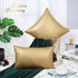 BRAWARM Gold Faux Leather Pillow Covers 12 x 20 Inches, Pack of 2 Crocodile Decorative Lumbar Throw Pillows