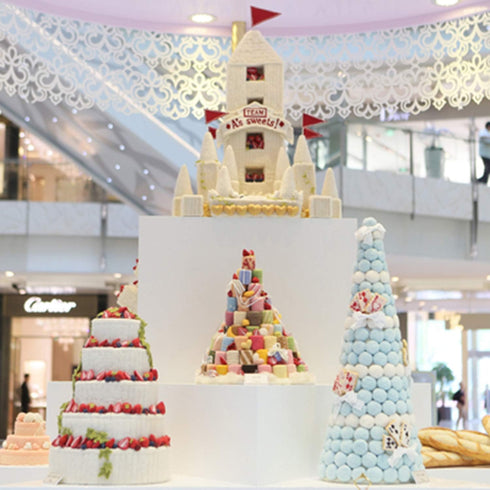 6 Tier Macaron Tower Stand for Wedding Birthday Party, Plastic Display Stand for Cupcake Cake