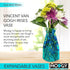 MODGY Expandable Flower Vase, Plastic Decorative Modern Vases for Centerpieces, Dining Table Decor, Van Gogh Irises