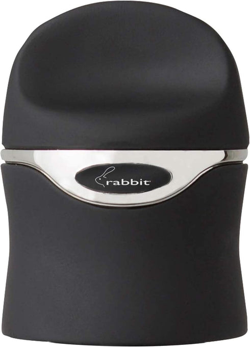 Rabbit Champagne and Wine Sealer, Velvet Black - Airtight Stopper, Keeps Bubbles Fresh Longer
