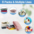 Plastic Storage Bags for Clothes, Clear Zippered Storage Bags for Sweater and Blanket Storage, 6 Packs, 16*12*4 Inch
