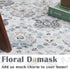 jinchan Area Rug 2x3, Washable Vintage Floral Indoor Entryway Rug, Soft Non Slip Bathroom Kitchen Carpet
