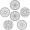 SMARTAKE 6 Set Silicone Trivet Mats, Multi-Use Carved Non-Slip Kitchen Mats for Hot Dishes, Dining Countertop, Grey
