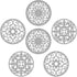 SMARTAKE 6 Set Silicone Trivet Mats, Multi-Use Carved Non-Slip Kitchen Mats for Hot Dishes, Dining Countertop, Grey