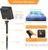 33FT 135 8 Solar Rope Lights Outdoor, LED Solar Rope Lights for Outside, Waterproof Solar Powered Fairy Light