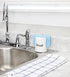 AuldHome Design White Enamel Sponge Holder, Rustic Enamelware Kitchen Sink Accessory