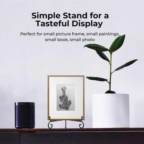TR-LIFE 6 Inch Plate Stands for Display - 2 Pack Metal Easel Stand for Picture Frame, Decorative Plates