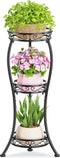 KMOTASUO 3 Tier Tall Metal Plant Stand, 33 Inch Plant Stands Indoor