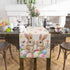HELLOWINK 72 Inches 13" Easter Bunny Egg Floral Table Runners Long Cotton Linens Party Coffee Table Runner Cloth