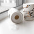 Modern Gold Ceramic Salt and Pepper Shaker Set with Lids