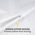 ZIMASILK 100% Pure Mulberry Silk Pillowcase, Queen 20''x30'', White, 600 Thread Count, Hidden Zipper