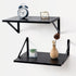 Axeman Deep Floating Shelves for Wall, 16W x 12D Black Floating Shelves