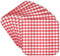 3dRose Red and White Gingham Pattern - Rustic Italian Kitchen Dining Theme - Soft Coasters, Set of 8 (CST_113016_2)