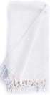 Bersuse 100% Cotton Laodicea Turkish Towel, Bath Beach Pool Towel, 37x70 Inches, White