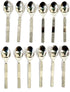 Set of 12 Stainless Steel Tea/Coffee and Spice Box Spoons, Small Tea Spoon in Silver