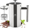 French Press Coffee Maker, Double Wall Vacuum Insulated 304 Stainless Steel Coffee Press for Home, Office, Camping