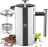 French Press Coffee Maker, Double Wall Vacuum Insulated 304 Stainless Steel Coffee Press for Home, Office, Camping