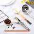 Boao 2.7 Inches Mini Ceramic Spoon Rests, Gold Rim Kitchen Spoon Holders for Cooking Season Soup