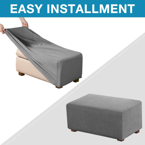 1 Flamingo P Piece Stretch Ottoman Cover Folding Storage Stool Furniture Protector Soft Rectangle Slipcover