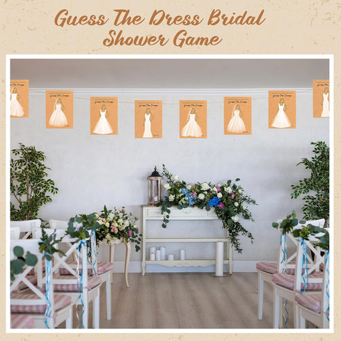 30 Set 30 5 7 Inch 30 Geyoga Guess The Dress Bridal Shower Games for Guests, Include Pcs x Wedding Shower Games Cards