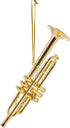 Broadway Gifts 3.5" Gold Brass Trumpet Ornament Decoration