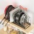 ORDORA Pots and Pans Organizer, Under Cabinet Rack with 12 Adjustable Dividers, 11.8''-22.8'' Kitchen Cabinet Organizer