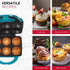 Holstein Housewares Non-Stick Cupcake Maker, Teal - Makes 6 Cupcakes, Muffins, Cinnamon Buns