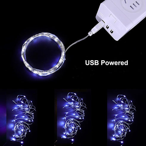 Sokelinn-six 2m 20 2) LEDs Fairy String Lights, USB Powered String Light for Desk Office Christmas Tree Party