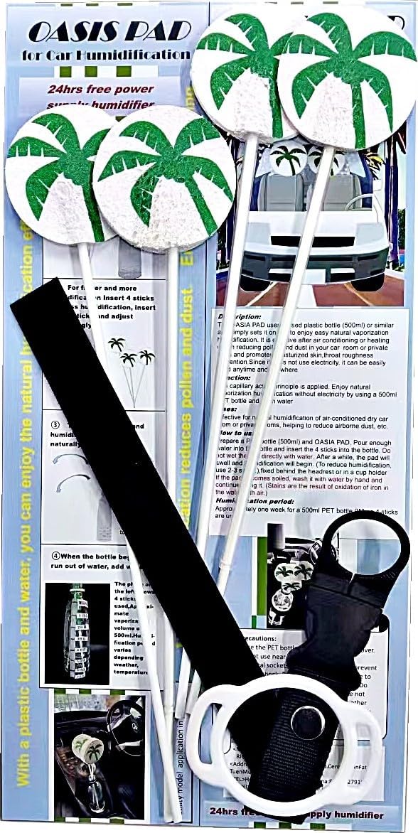 OASIS PAD for Car Humidification, 24hrs Free Power Supply Humidifier for Natural Humidification in Car