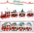 Yulejo Christmas Train Painted Wooden Christmas Decoration Mini Christmas Tree Train Christmas Decorations Wood Train