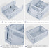 Plastic Storage Baskets for Desk Organizing, 2 Medium + 2 Small Durable Folding Crates for Home and Office