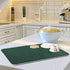 Qilmy Countertop, 16 18 Inch Hunter Green Dish Drying Mats Tableware Absorption Water Mat Home Decor Drying Pad