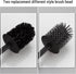 Wall-Mounted Black Toilet Brush with Stainless Steel Handle
