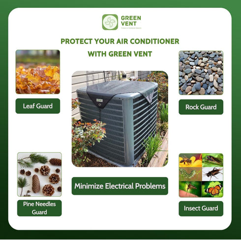 Universal Air Conditioner Cover 36x36, Outside Unit Shade, Heat Pump Mesh Protector, Round Compressor Defender