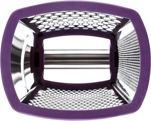 Spring Chef Purple XL Parmesan Cheese Grater - Manual 4-Sided Stainless Steel Box Grater for Kitchen